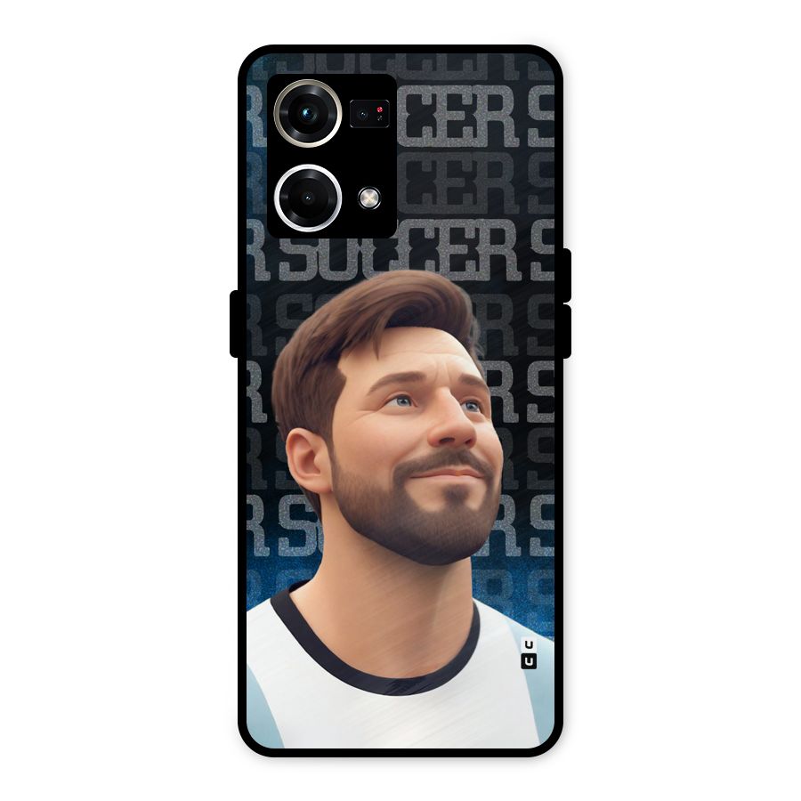 Soccer Star Smiles Metal Back Case for Oppo F21s Pro 4G