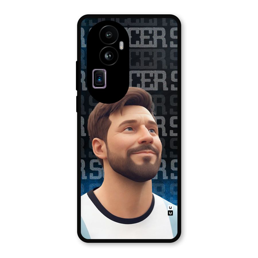 Soccer Star Smiles Metal Back Case for Oppo Reno10 Pro Plus