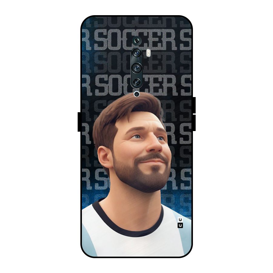 Soccer Star Smiles Metal Back Case for Oppo Reno2 Z