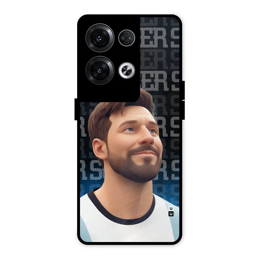 Soccer Star Smiles Metal Back Case for Oppo Reno8 Pro 5G