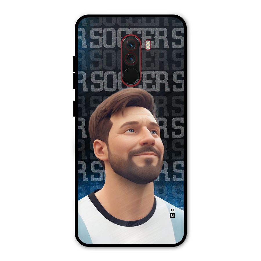Soccer Star Smiles Metal Back Case for Poco F1
