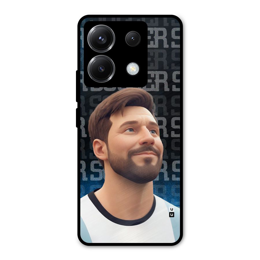 Soccer Star Smiles Metal Back Case for Poco X6