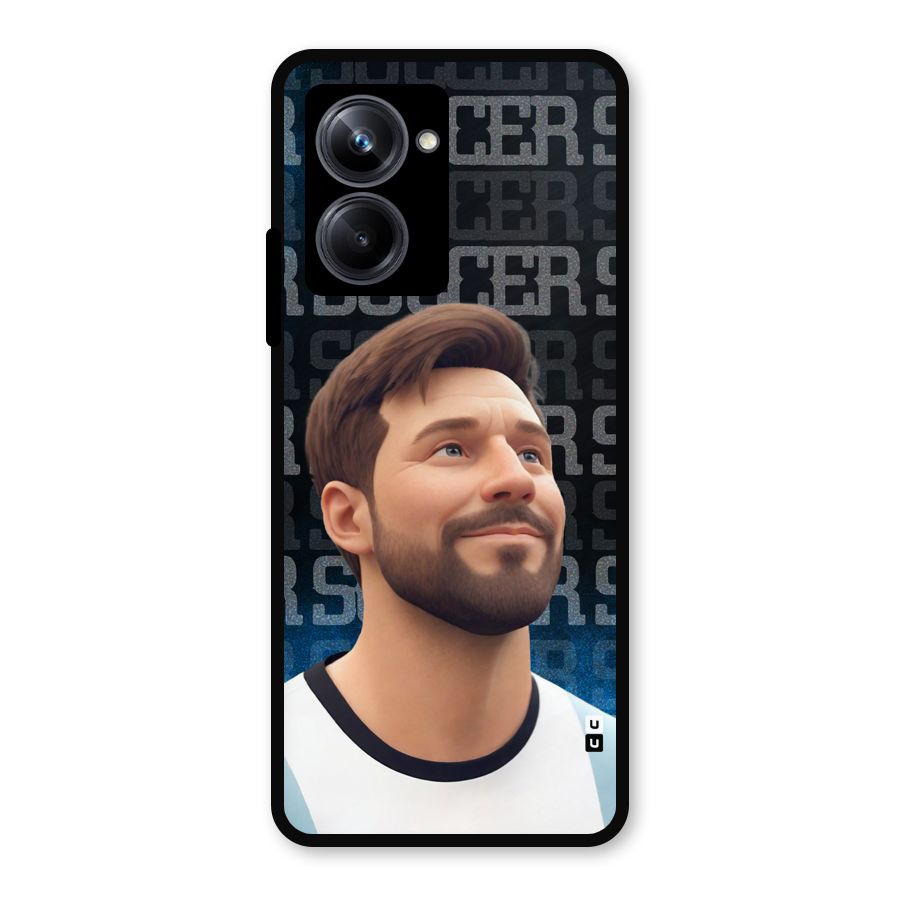 Soccer Star Smiles Metal Back Case for Realme 10 Pro