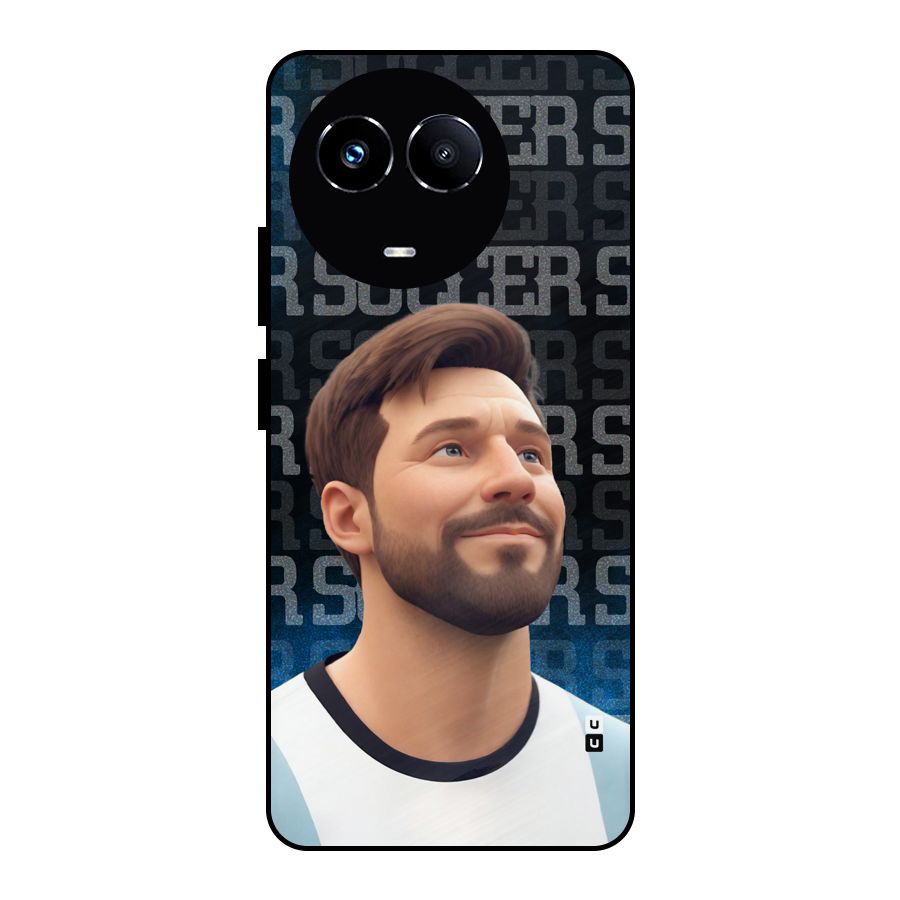 Soccer Star Smiles Metal Back Case for Realme 11X