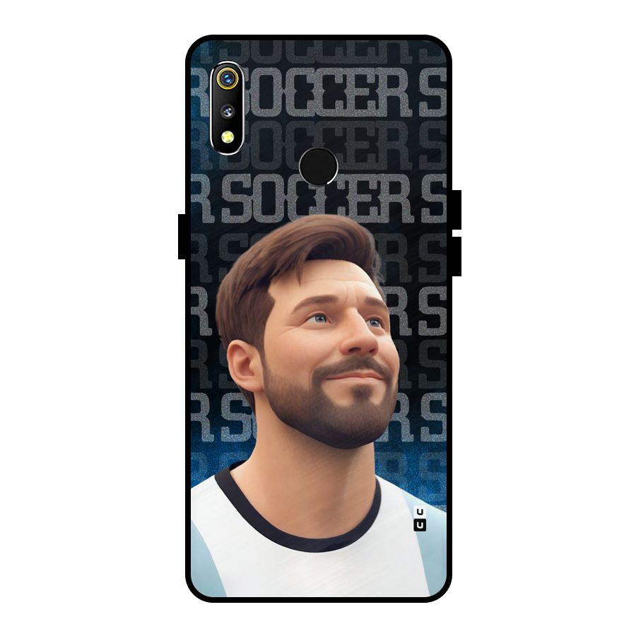 Soccer Star Smiles Metal Back Case for Realme 3i