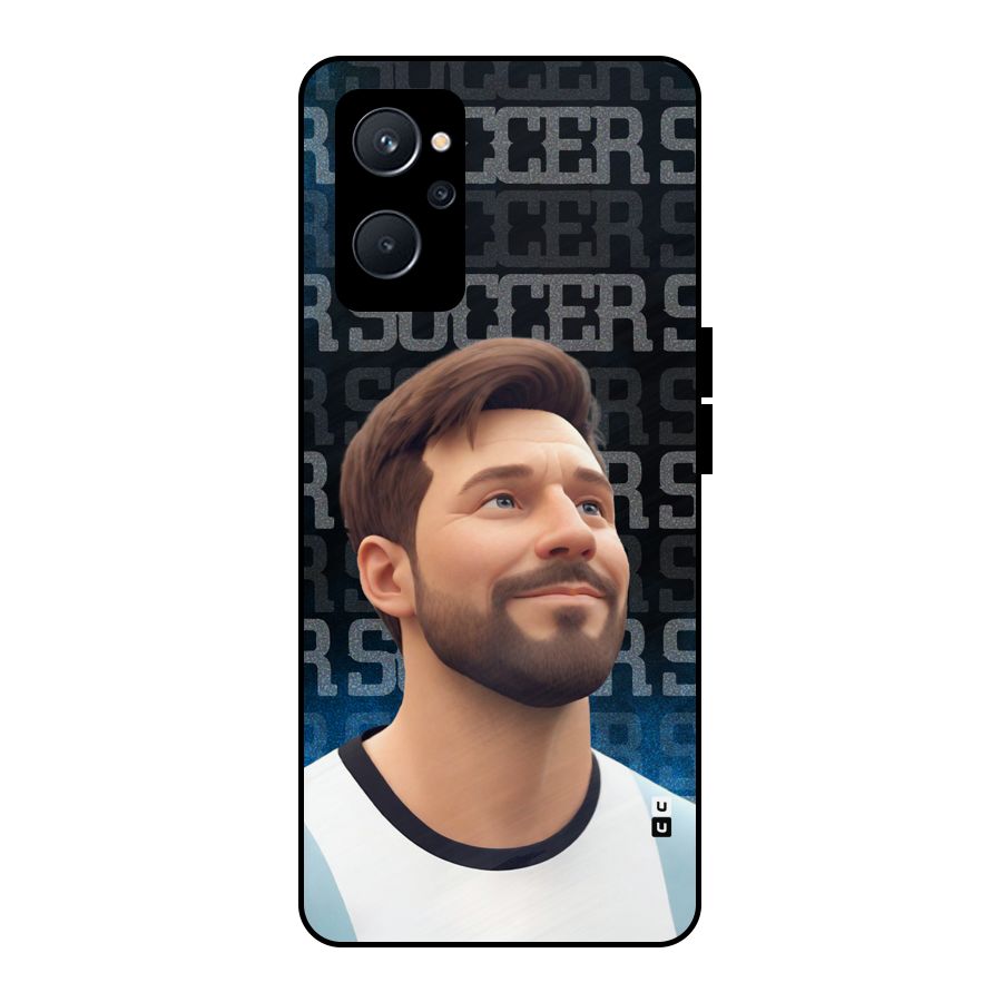 Soccer Star Smiles Metal Back Case for Realme 9i 5G