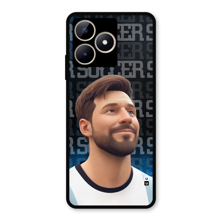 Soccer Star Smiles Metal Back Case for Realme C53