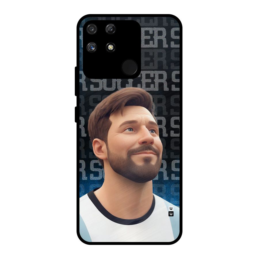 Soccer Star Smiles Metal Back Case for Realme Narzo 50A