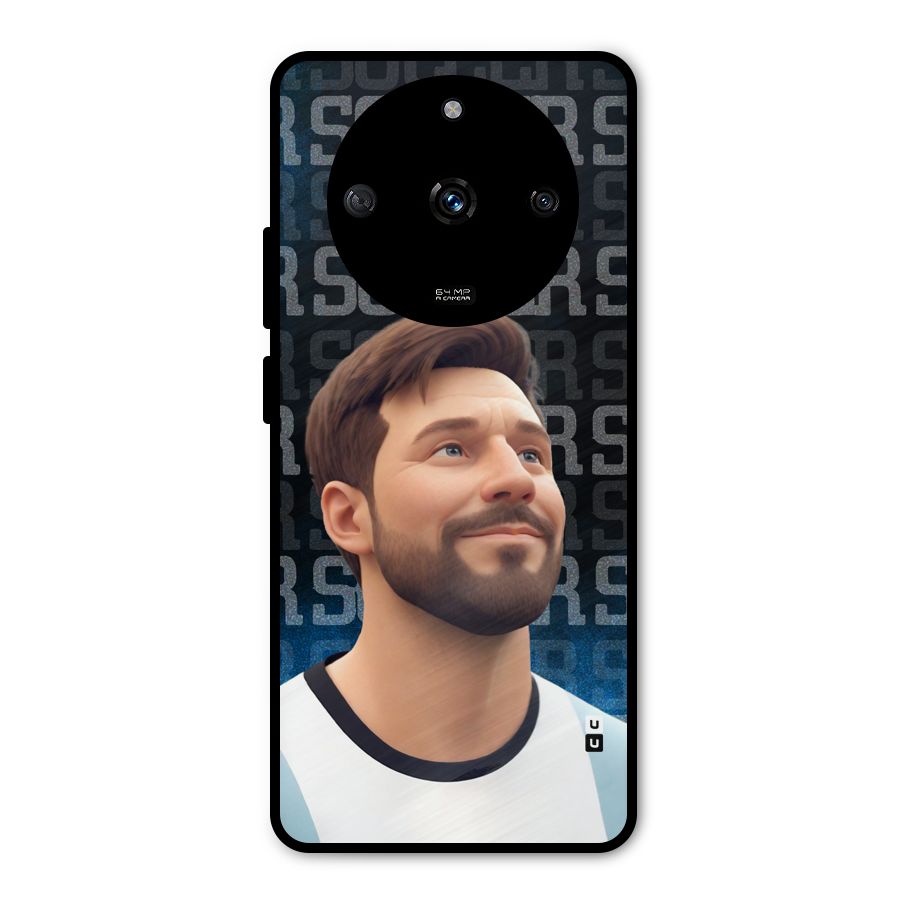 Soccer Star Smiles Metal Back Case for Realme Narzo 60 5G
