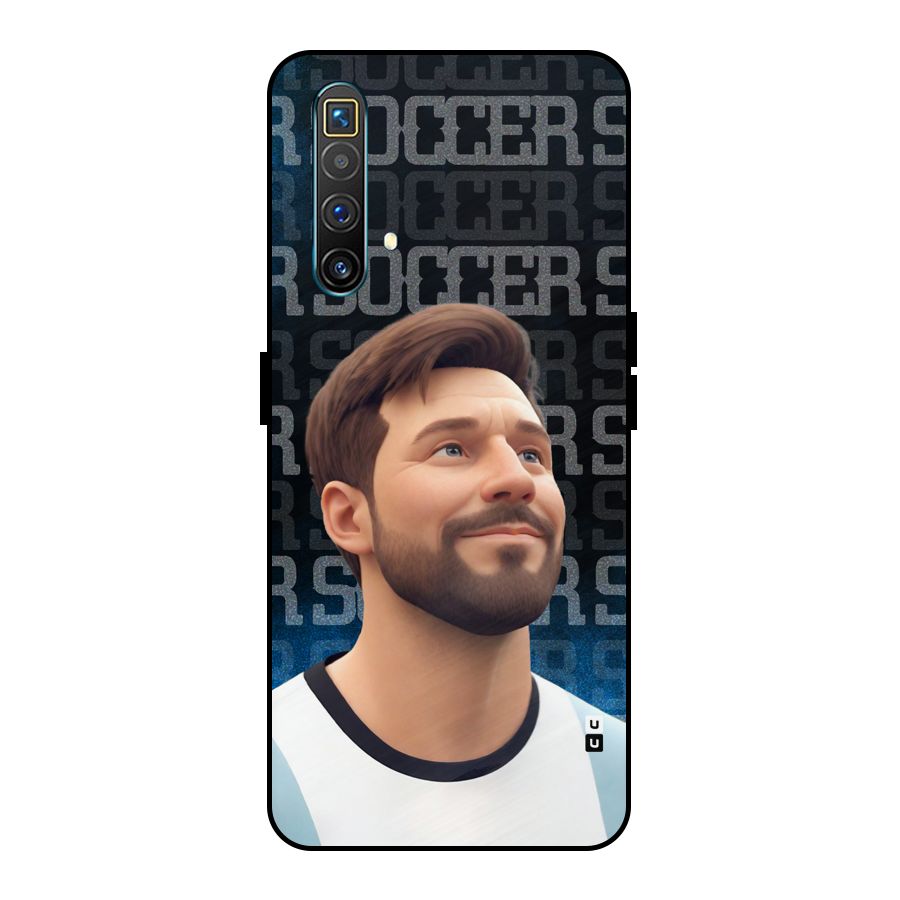 Soccer Star Smiles Metal Back Case for Realme X3