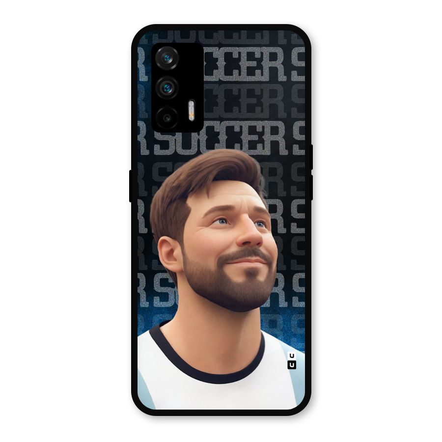 Soccer Star Smiles Metal Back Case for Realme X7 Max