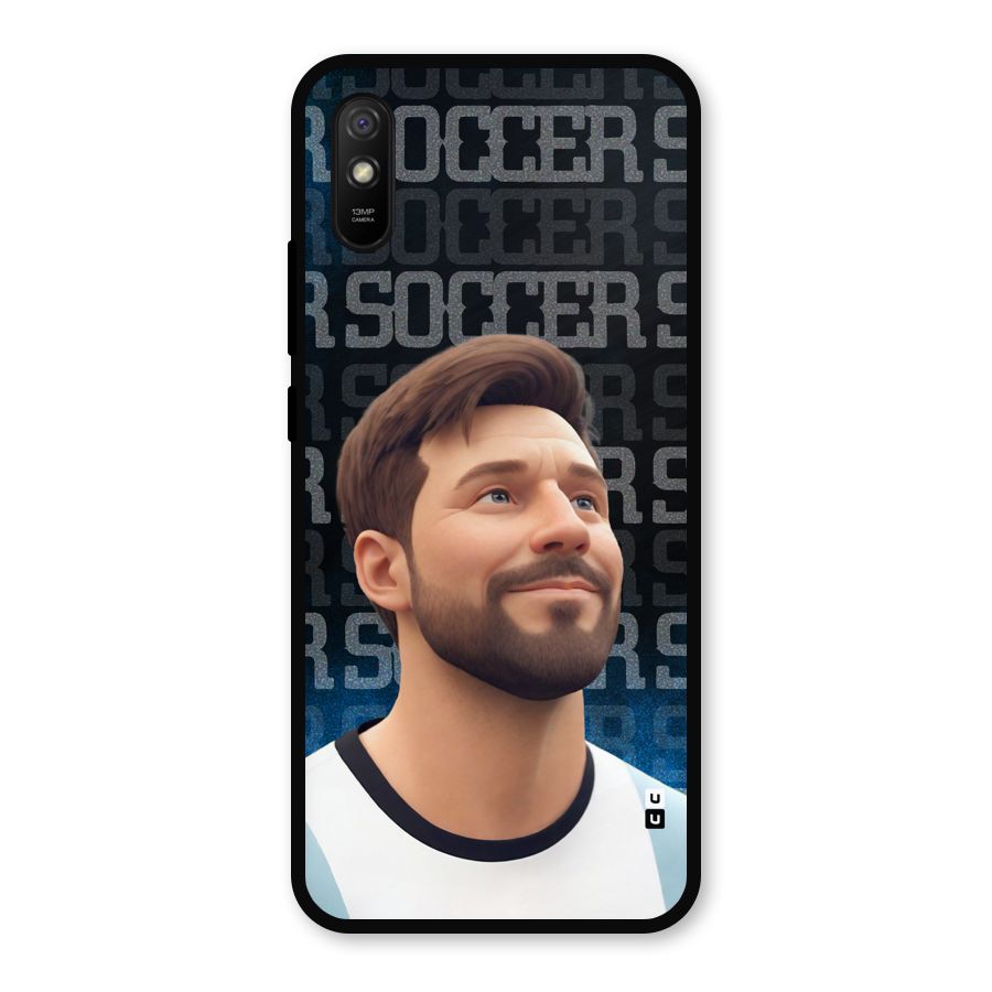 Soccer Star Smiles Metal Back Case for Redmi 9a