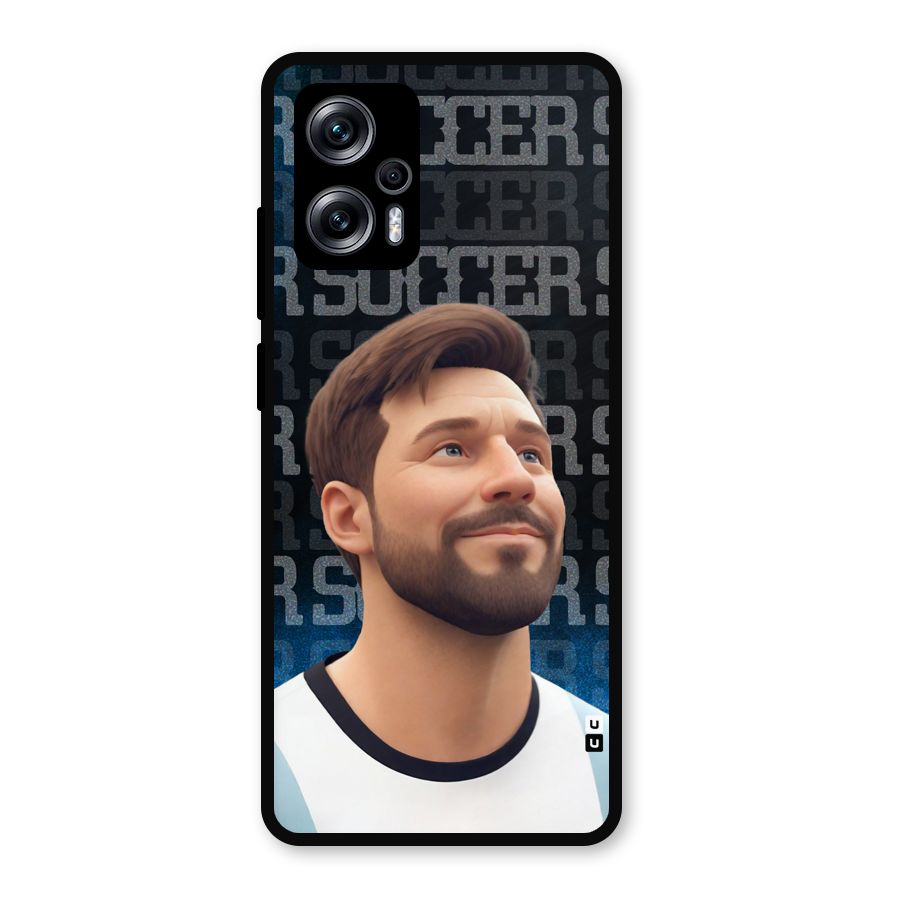 Soccer Star Smiles Metal Back Case for Redmi K50i
