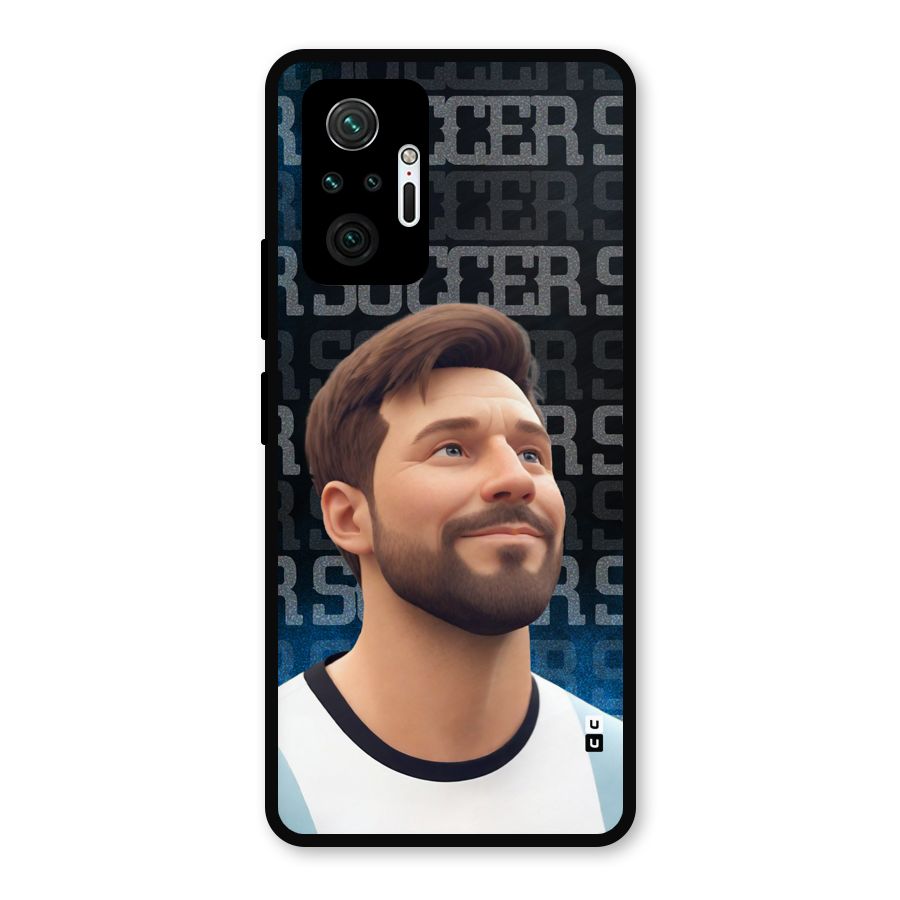 Soccer Star Smiles Metal Back Case for Redmi Note 10 Pro