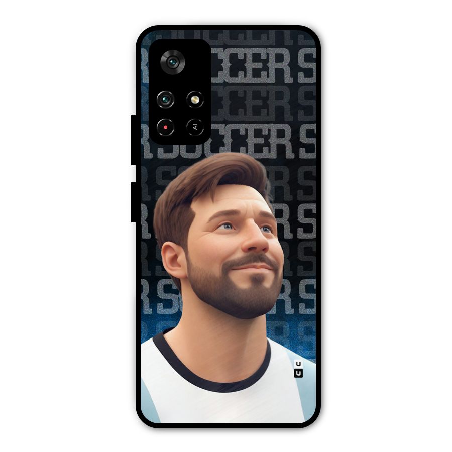 Soccer Star Smiles Metal Back Case for Redmi Note 11T 5G