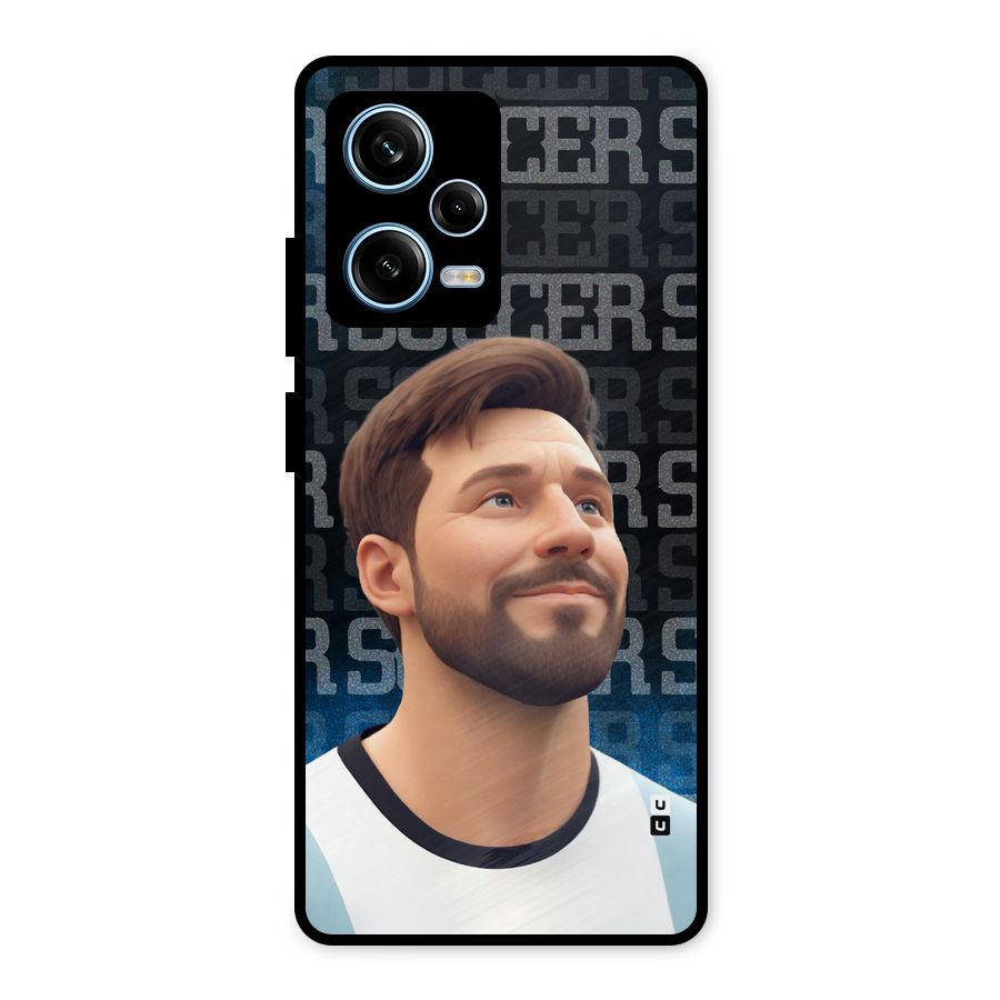 Soccer Star Smiles Metal Back Case for Redmi Note 12 Pro