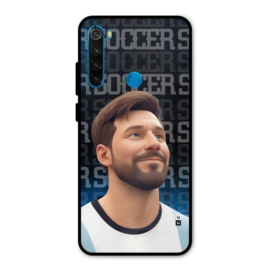Soccer Star Smiles Metal Back Case for Redmi Note 8