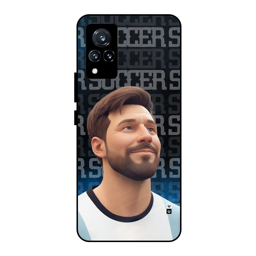 Soccer Star Smiles Metal Back Case for Vivo V21 5G