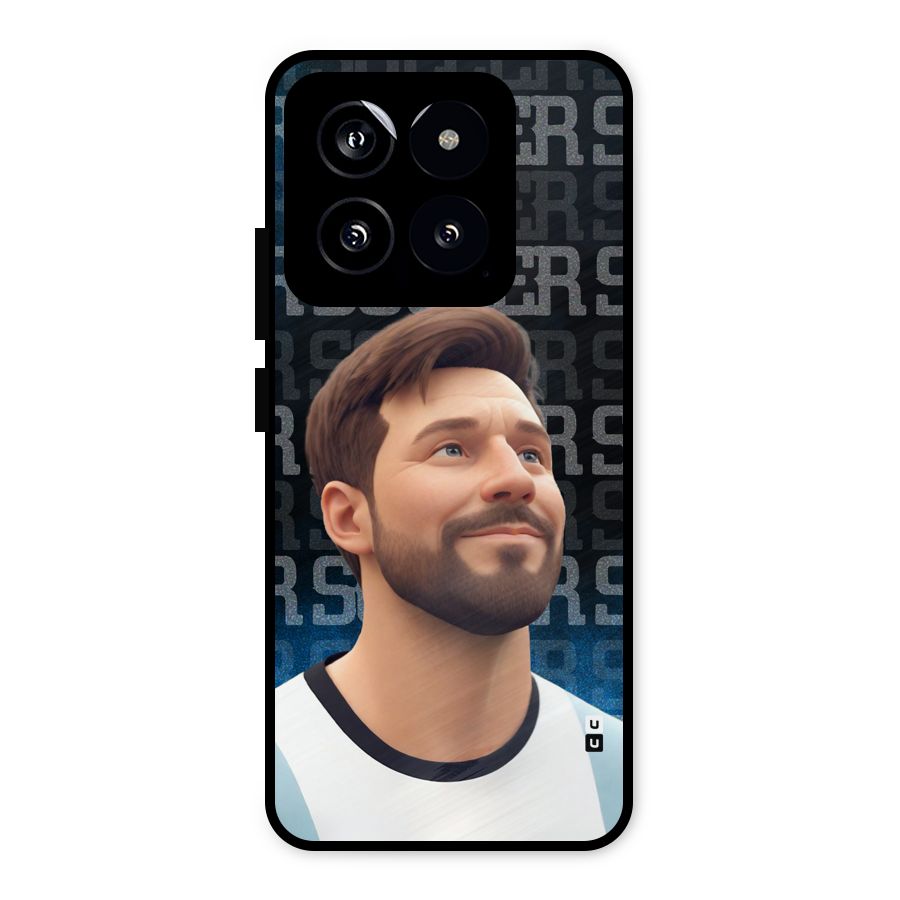 Soccer Star Smiles Metal Back Case for Xiaomi 14