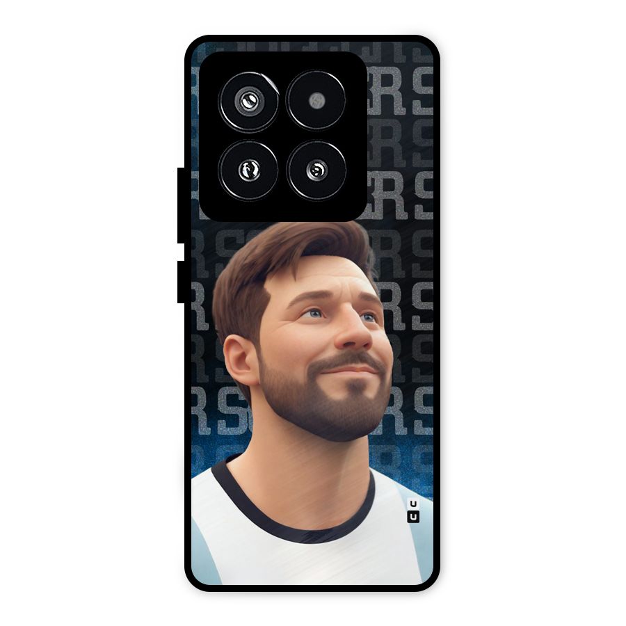 Soccer Star Smiles Metal Back Case for Xiaomi 14 Pro