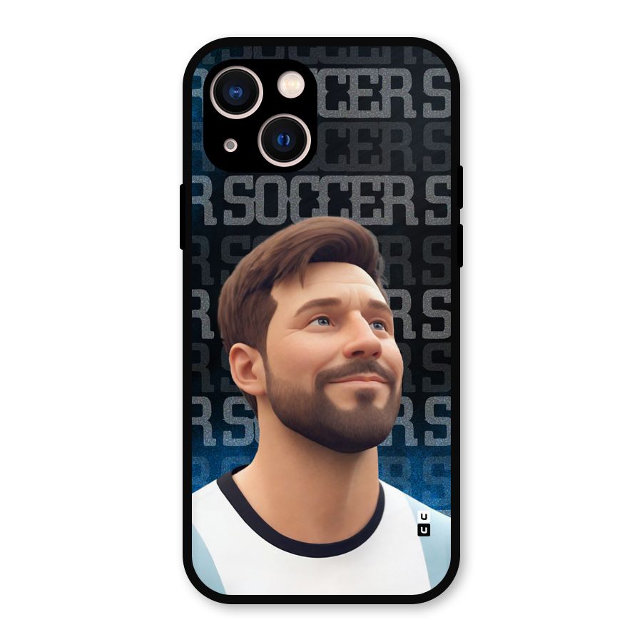 Soccer Star Smiles Metal Back Case for iPhone 13
