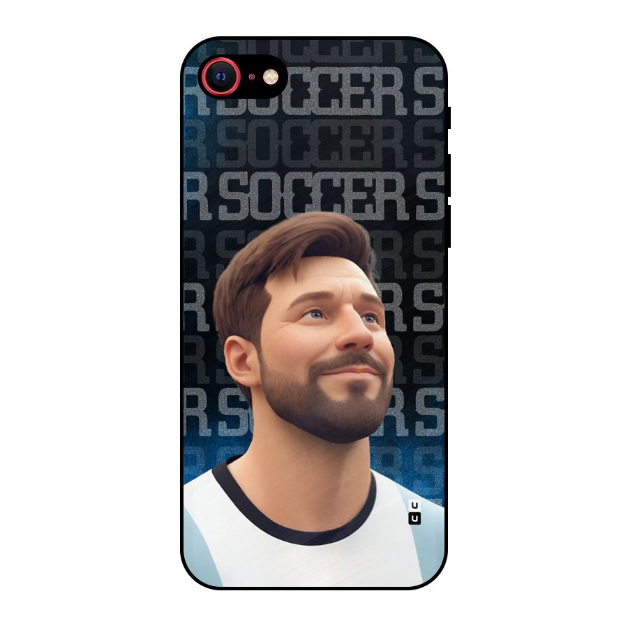 Soccer Star Smiles Metal Back Case for iPhone 8
