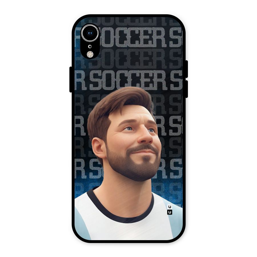 Soccer Star Smiles Metal Back Case for iPhone XR