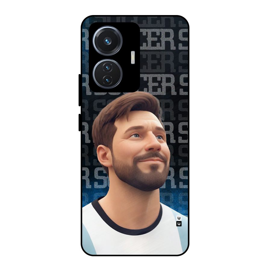 Soccer Star Smiles Metal Back Case for iQOO Z6 44W