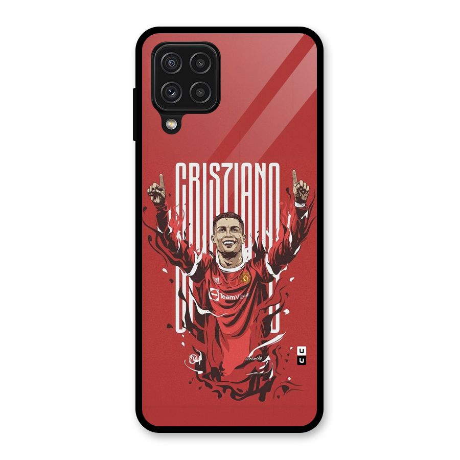 Soccer Star Victory Glass Back Case for Galaxy A22 4G