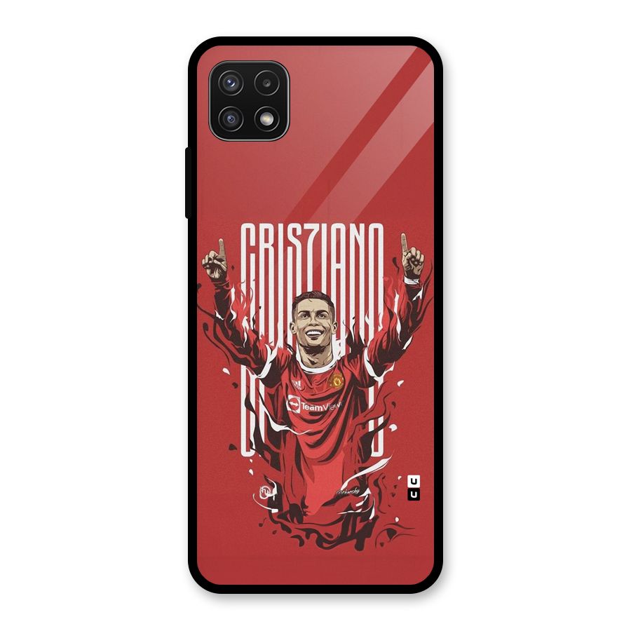 Soccer Star Victory Glass Back Case for Galaxy A22 5G