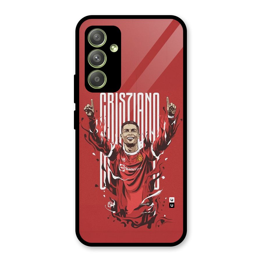 Soccer Star Victory Glass Back Case for Galaxy A54