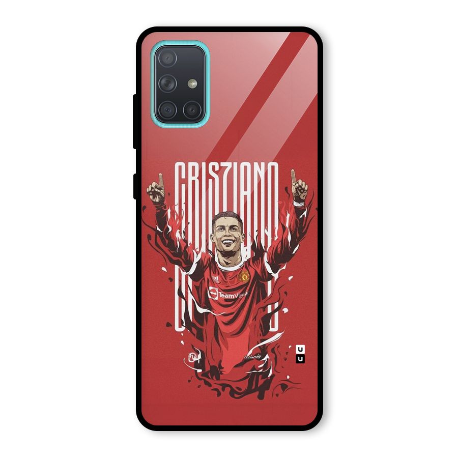Soccer Star Victory Glass Back Case for Galaxy A71