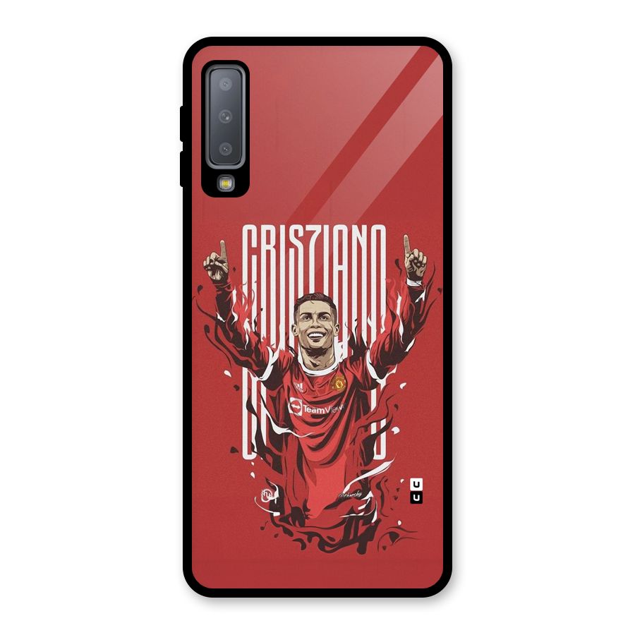 Soccer Star Victory Glass Back Case for Galaxy A7 (2018)
