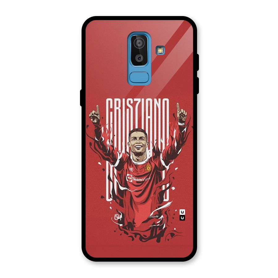 Soccer Star Victory Glass Back Case for Galaxy J8