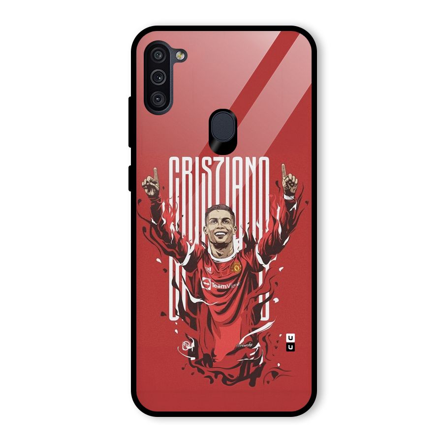 Soccer Star Victory Glass Back Case for Galaxy M11