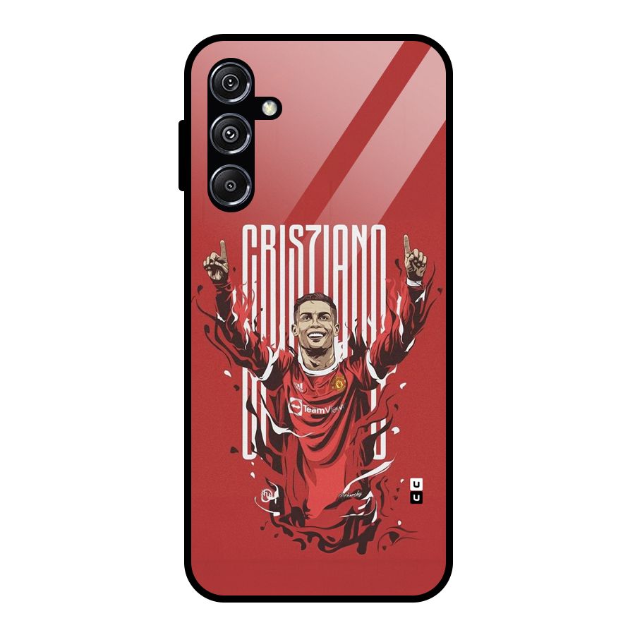 Soccer Star Victory Glass Back Case for Galaxy M34 5G