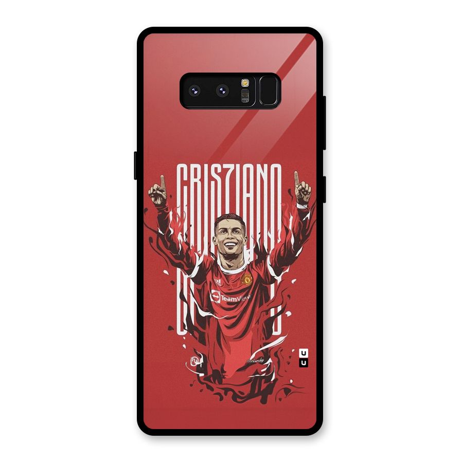 Soccer Star Victory Glass Back Case for Galaxy Note 8
