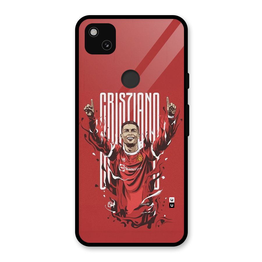 Soccer Star Victory Glass Back Case for Google Pixel 4a