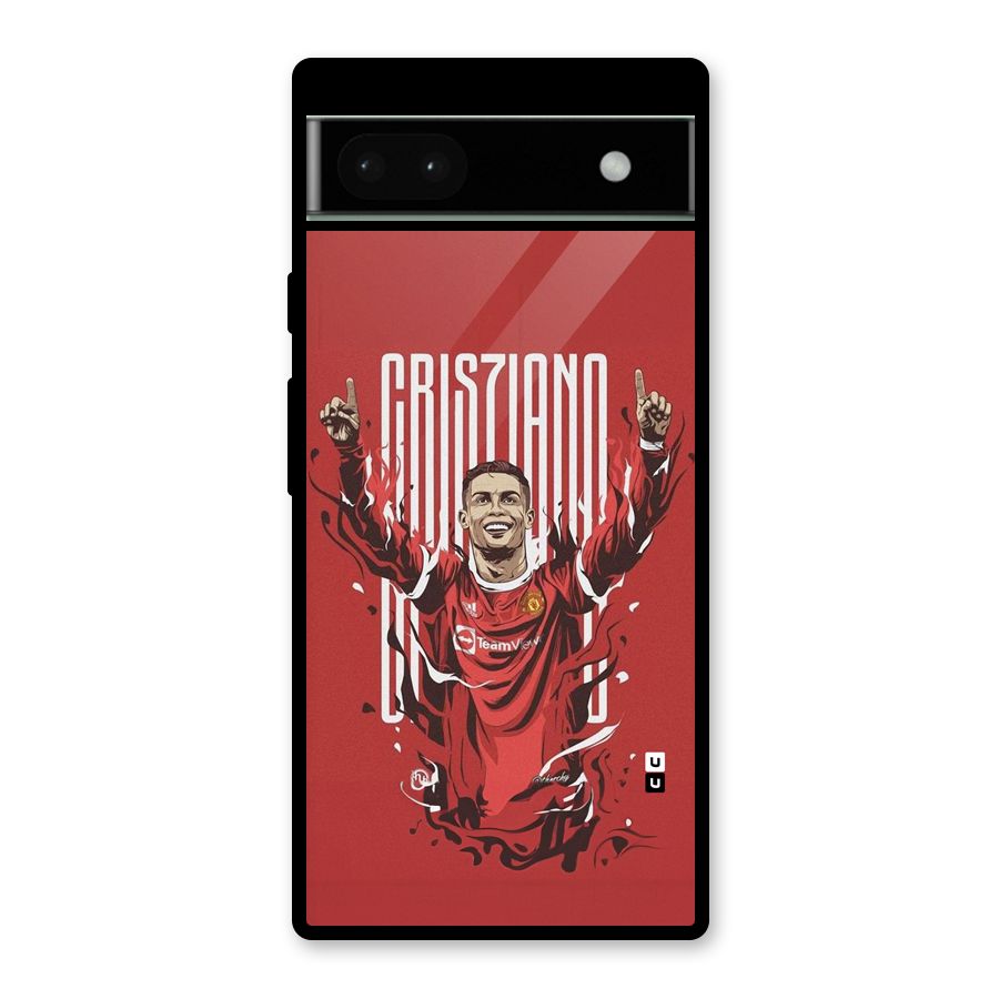 Soccer Star Victory Glass Back Case for Google Pixel 6a