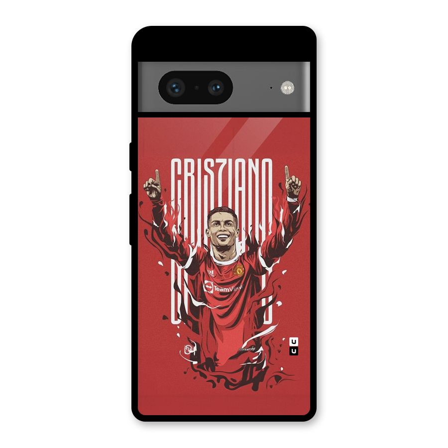 Soccer Star Victory Glass Back Case for Google Pixel 7