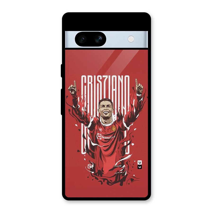 Soccer Star Victory Glass Back Case for Google Pixel 7a