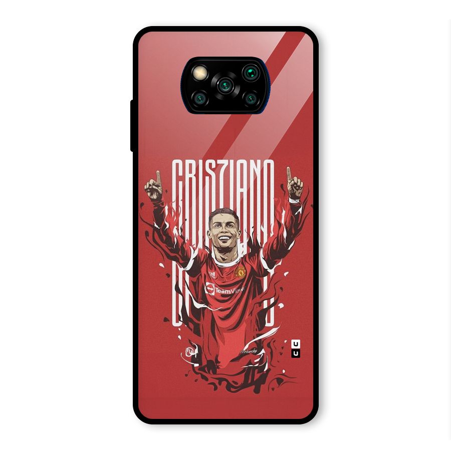 Soccer Star Victory Glass Back Case for Poco X3 Pro