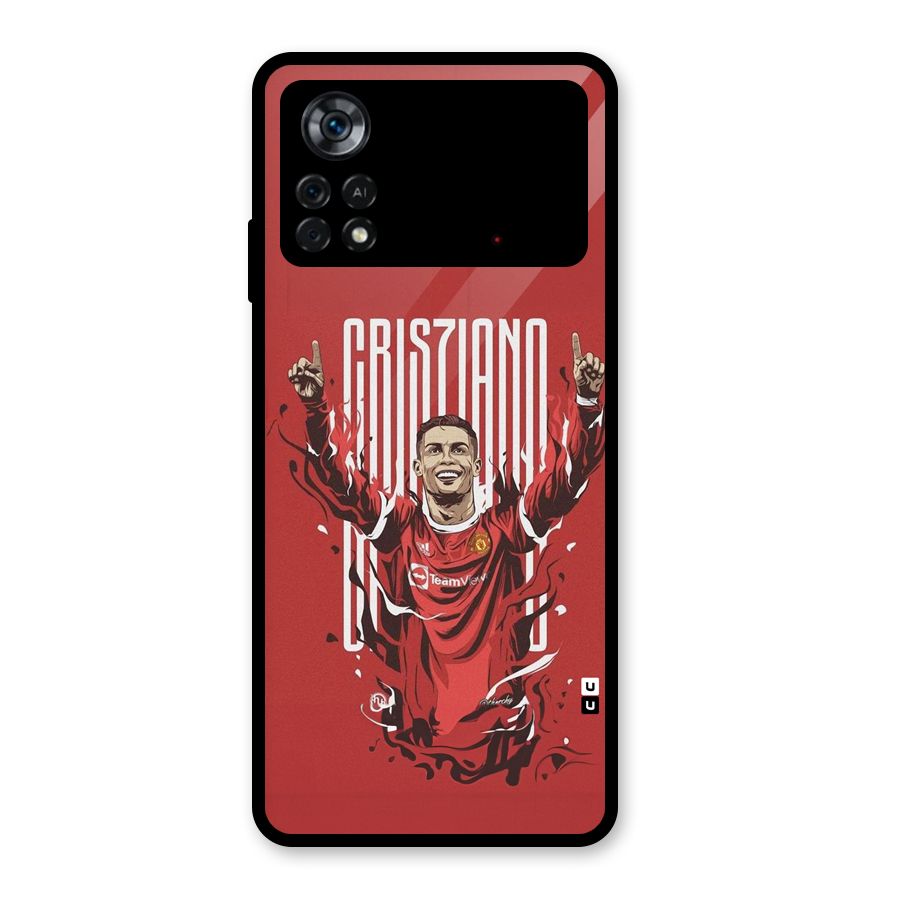 Soccer Star Victory Glass Back Case for Poco X4 Pro 5G