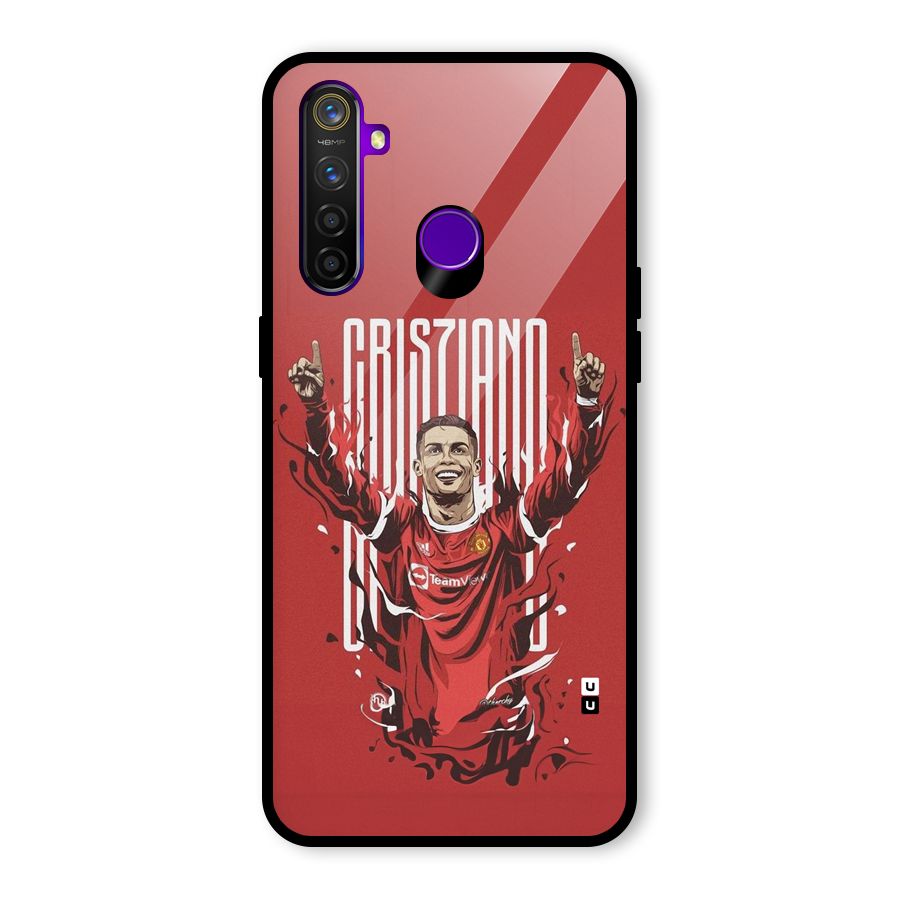 Soccer Star Victory Glass Back Case for Realme 5 Pro