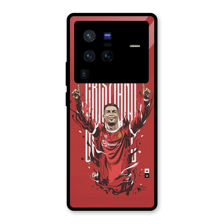 Soccer Star Victory Glass Back Case for Vivo X80 Pro