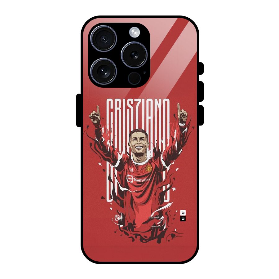 Soccer Star Victory Glass Back Case for iPhone 15 Pro