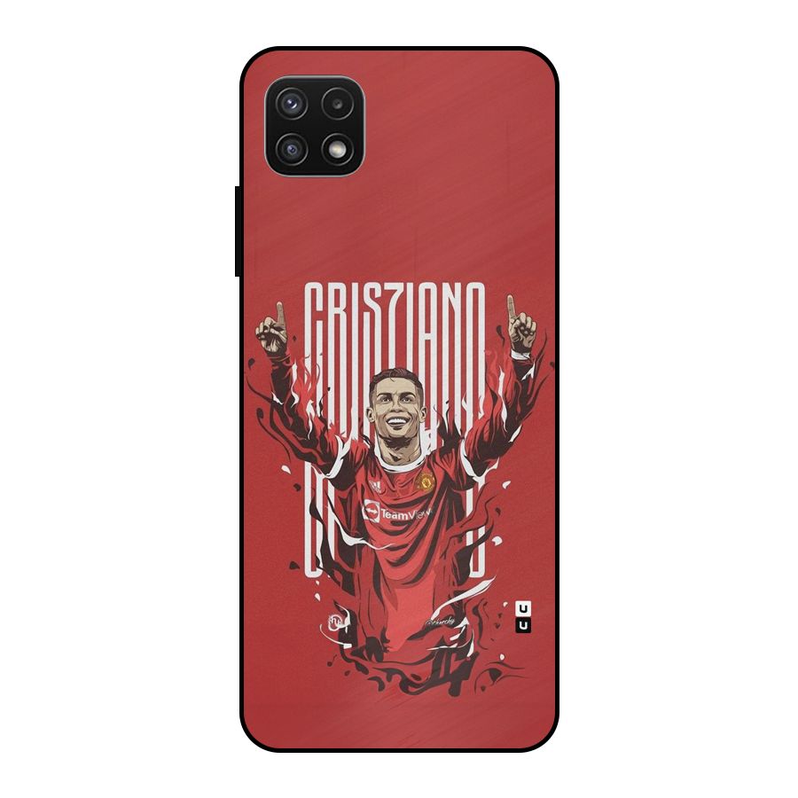 Soccer Star Victory Metal Back Case for Galaxy A22 5G