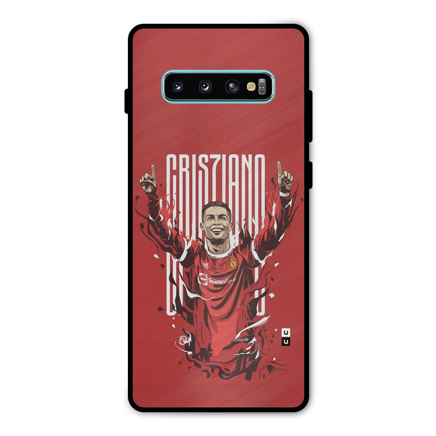 Soccer Star Victory Metal Back Case for Galaxy S10 Plus