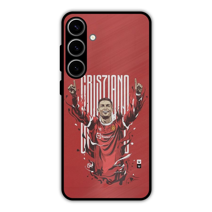 Soccer Star Victory Metal Back Case for Galaxy S24 Plus