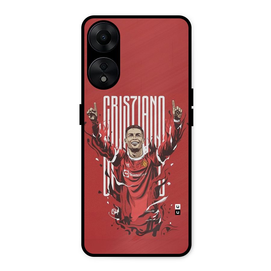 Soccer Star Victory Metal Back Case for Oppo A78 5G